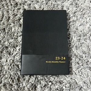 Black planner 2023-24